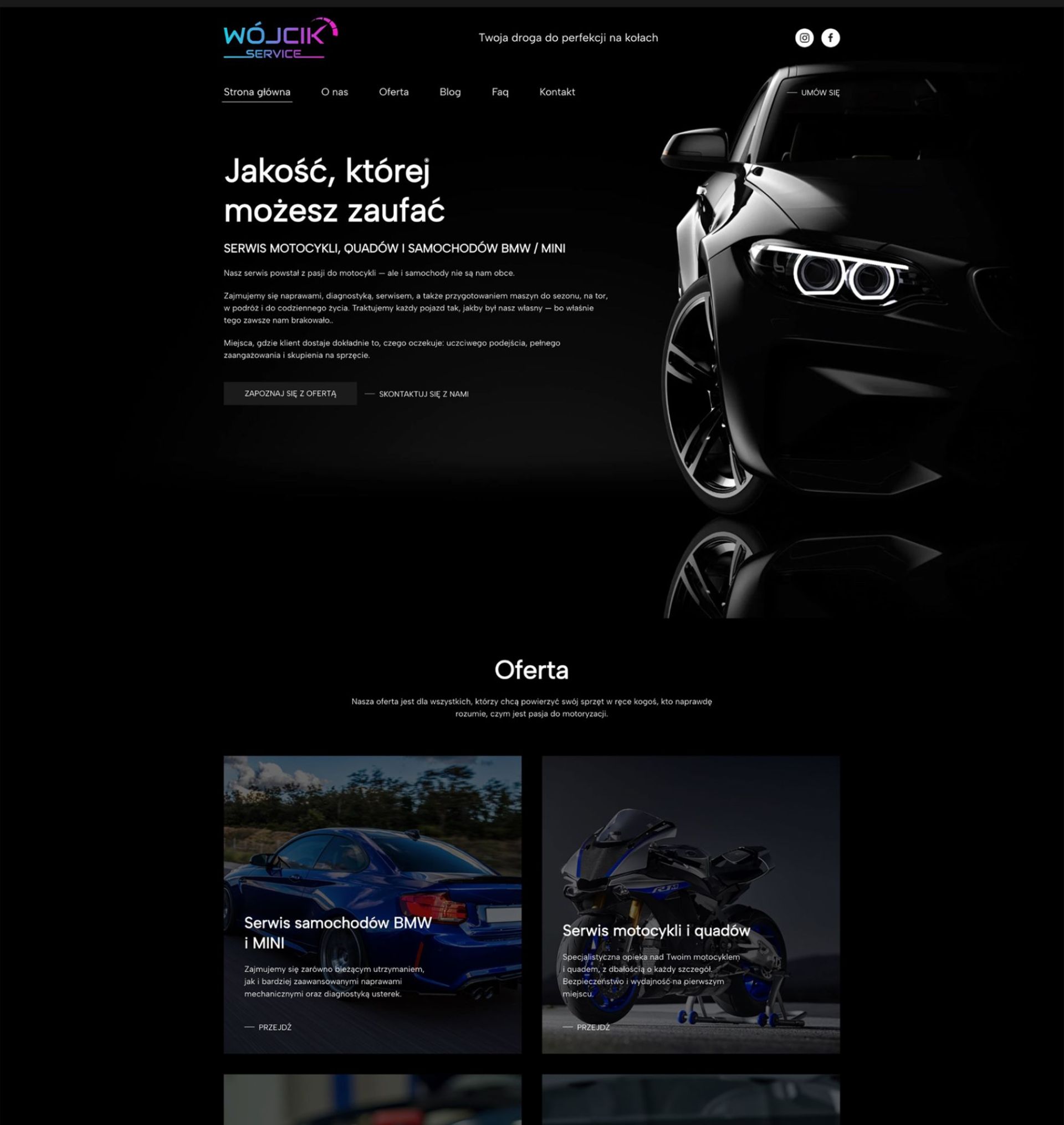 Strona internetowa Wójcik Service